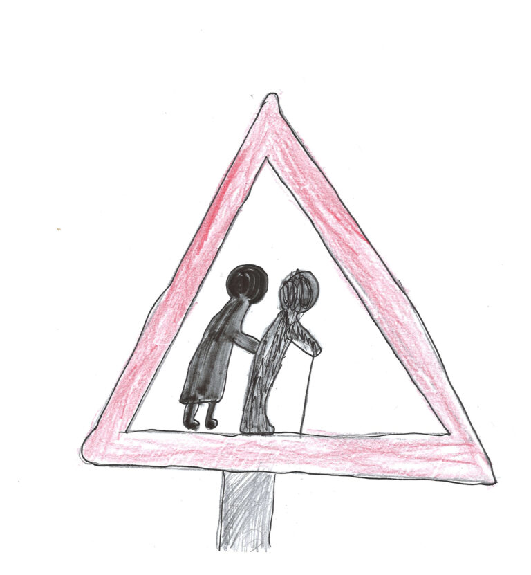 Achtungschild - Alte Leute