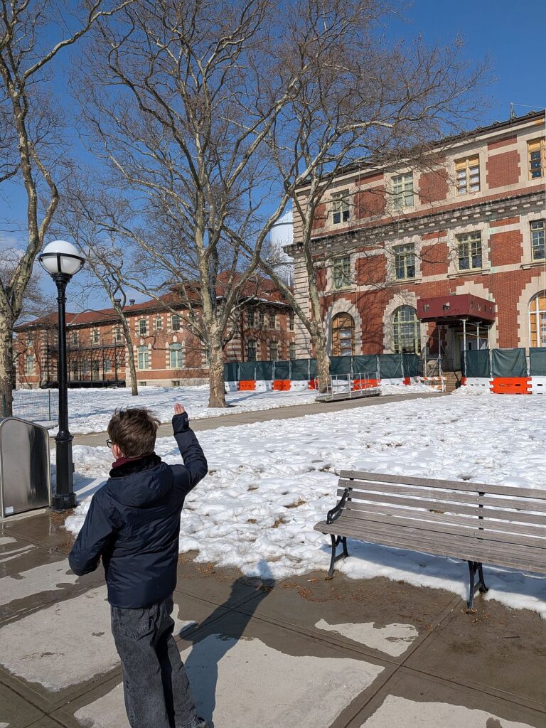 Ellis Island im Schnee