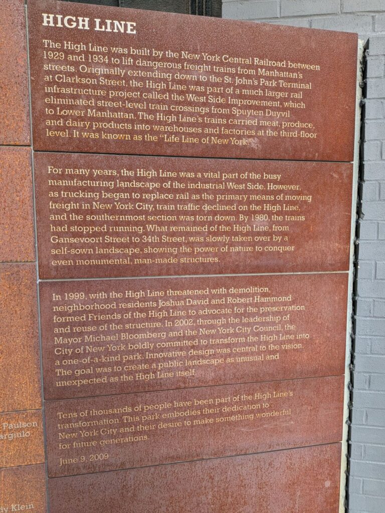 Infotafel der High Line
