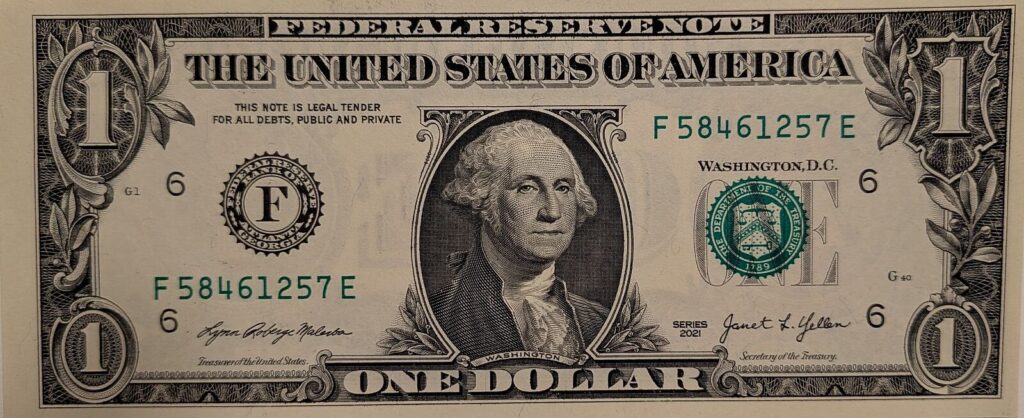 Ein Dollar Schein